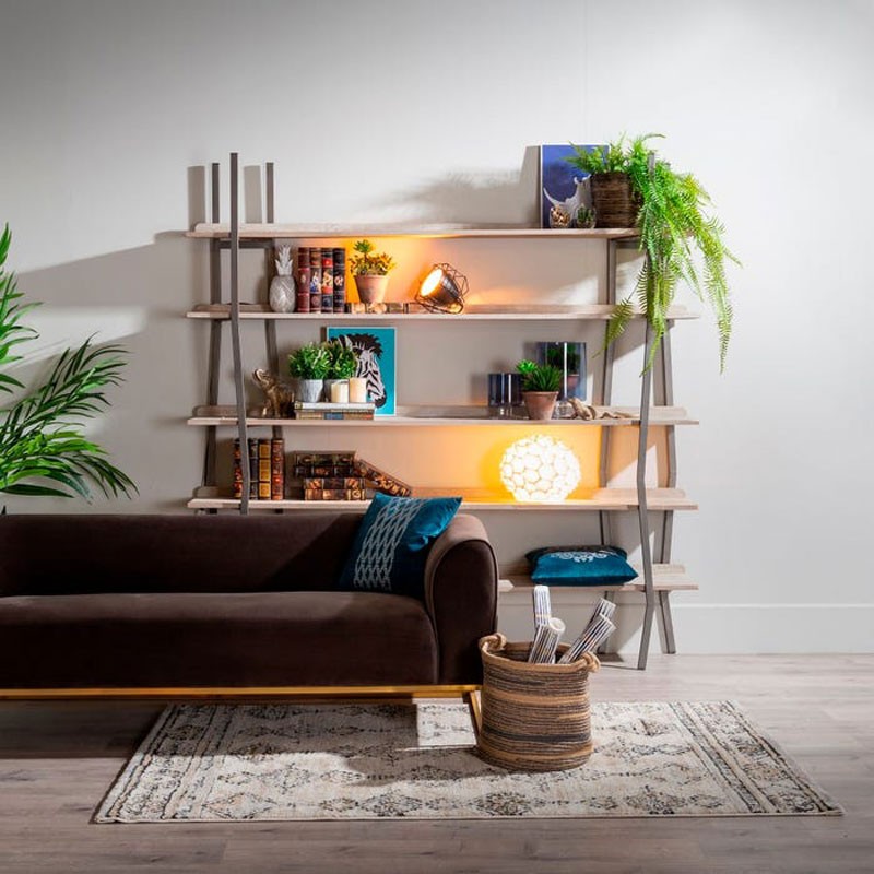 Scaffalatura naturale-nero